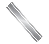 Ambiance Sticker Capot de Voiture Stripe, Autocollant Racing Body Side Stripe Decal, Toit Jupe Pare-chocs Stripe Decal Vinyle, Modifié Stripe Decal Car Décor Argent - 1 Pièce de 124 cm