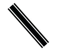 Ambiance Sticker Capot de Voiture Stripe, Autocollant Racing Body Side Stripe Decal, Toit Jupe Pare-chocs Stripe Decal Vinyle, Modifié Stripe Decal Car Décor Noir - 1 Pièce de 124 cm