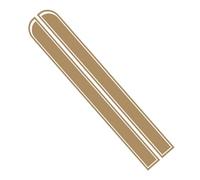 Ambiance Sticker Capot de Voiture Stripe, Autocollant Racing Body Side Stripe Decal, Toit Jupe Pare-chocs Stripe Decal Vinyle, Modifié Stripe Decal Car Décor Marron Clair - 1 Paire de 129 x 24 cm