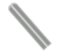 Ambiance Sticker Capot de Voiture Stripe, Autocollant Racing Body Side Stripe Decal, Toit Jupe Pare-chocs Stripe Decal Vinyle, Modifié Stripe Decal Car Décor Gris Tourtelle - 1 Paire de 129 x 24 cm
