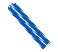 Ambiance Sticker Capot de Voiture Stripe, Autocollant Racing Body Side Stripe Decal, Toit Jupe Pare-chocs Stripe Decal Vinyle, Modifié Stripe Decal Car Décor Bleu Marine - 1 Paire de 129 x 24 cm