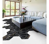 Ambiance Sticker Carreaux de Ciment pour Sol - Azulejos avec Laminat Protection en Plastique Anti-Dérapant | Stickers Adhésifs Carrelages Hexagones Napoli Résistant à l'eau - 10 Pièces de 20x18 cm