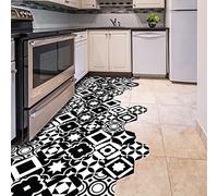 Ambiance Sticker Carreaux de Ciment pour Sol - Azulejos avec Laminat Protection en Plastique Anti-Dérapant | Stickers Adhésifs Carrelages Hexagones Aliticia Résistant à l'eau - 10 Pièces de 20x18 cm