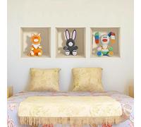 Ambiance Sticker Effet 3D Jouets Lapins - 30 x 90 cm