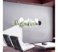 Ambiance Sticker Effet Miroir Autocollant Muraux Comme un Miroir Hexagone Argenté Mirror-like Sticker Murale pour Bébé, Chambre d'enfant et Salon - Pack de 12 Stickers