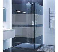 Ambiance Sticker Film Fenêtre Anti Regard Occultant - Bande Pleine - Autocollant Brise-Vue pour Vitre & Porte de Douche - H55 x L200 cm