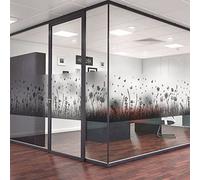 Ambiance Sticker Film Fenêtre Anti Regard Occultant - Champ DE Fleurs ET Papillons - Stickers pour Vitres & Porte de Douche - 40x200cm