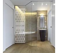 Ambiance Sticker Film Fenêtre Anti Regard Occultant - Douche - Stickers Autocollant Brise-Vue pour Vitre & Porte de Douche - 120x35cm