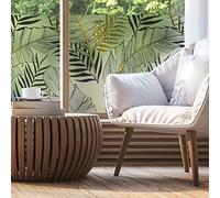 Film Fenêtre Anti Regard Occultant - Feuilles DE Palmier Chic - Stickers pour Vitres & Porte de Douche - 40x100cm