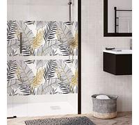 Film Fenêtre Anti Regard Occultant - FEUILLES DE PALMIER CHIC - Stickers pour Vitres & Porte de Douche - 40x200cm