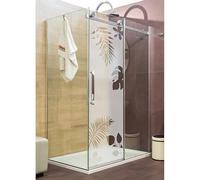 Ambiance Sticker Film Fenêtre Anti Regard Occultant - Feuilles Exotiques - Stickers Autocollant Brise-Vue pour Vitre & Porte de Douche - 120x35cm