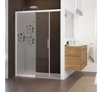 Ambiance Sticker Film Fenêtre Anti Regard Occultant - Fleurs ARTISTIQUES - Stickers Autocollant Brise-Vue pour Vitre & Porte de Douche - 120x45cm