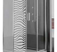 Ambiance Sticker Film Fenêtre Anti Regard Occultant - Illusion Optique 1 - Stickers Autocollant Brise-Vue pour Vitre & Porte de Douche - 55x185cm