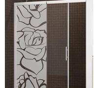 Ambiance Sticker Film Fenêtre Anti Regard Occultant - Roses - Stickers Autocollant Brise-Vue pour Vitre & Porte de Douche - 120x35cm