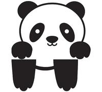 Ambiance Sticker Interrupteur Enfant Prise Murale Wall Vinyl Decal Mural Décoration de la Maison Panda Commutateur de Plaque Autocollant - 8 x 7 cm