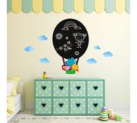 Ambiance Sticker Mural Ardoise, Montgolfier, Multicolore, 60 x 35 cm