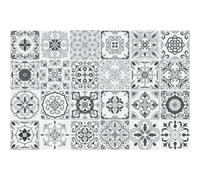 Ambiance Sticker Muraux Carrelages Adhésif pour Cuisine et Salle de Bain Carreaux de Ciment Azulejos Dagoberto - 24 Stickers de 15 x 15 cm
