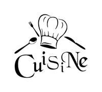Ambiance Sticker Muraux Cuisine du Chef Français Décoration de Mur de Vinyle Autocollants Self Adhesive Decal - H30 x L55 cm