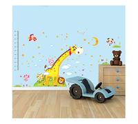 Ambiance Sticker Muraux Toise Enfant, Girafe et Animaux d'Afrique
