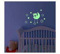 Ambiance Sticker Ours en Peluche sur la Lune - 20 X 20 cm