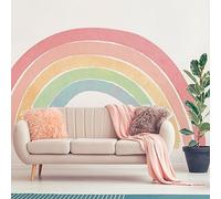 Ambiance Sticker Papier Peint intissé pré-encollé fresques géants - Arc-en-Ciel Dessin Pastel - adhésif décorative - 75x60cm