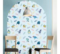 Ambiance Sticker Papier Peint intissé pré-encollé fresques géants - Arche des Oiseaux - adhésif décorative - 131x90cm