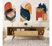 Ambiance Sticker Papier Peint intissé pré-encollé fresques géants - Arches Abstraits Rouges ET Bleus - adhésif décorative - 60x90cm