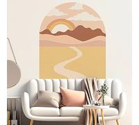 Ambiance Sticker Papier Peint intissé pré-encollé fresques géants - Soleil Levant CALIFORNIEN avec DÉSERT ET Nuages sous Arche - 112x90cm