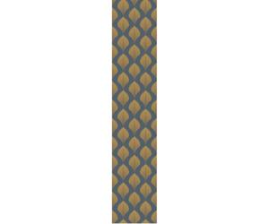Ambiance Sticker Papier Peint Intissé Pré-encollé Rouleau Wallpaper Bleu Gris Feuilles Chic Adhésif Décorative - 1 Roulle de H300 x L60 cm