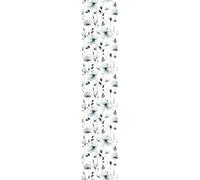 Ambiance Sticker Papier Peint Intissé Pré-encollé Rouleau Wallpaper Scandinave Fleurs Blanches Aquarelle Adhésif Décorative - 1 Roulle de H300 x L60 cm