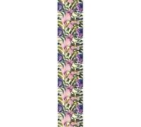 Ambiance Sticker Papier Peint Intissé Pré-encollé Rouleau Wallpaper Tropical Fleurs Roses et Violettes Adhésif Décorative - 1 Roulle de H300 x L60 cm