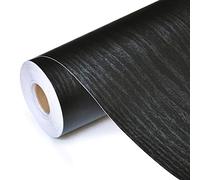 Ambiance Sticker Rouleau Adhésif au Mètre - Autocollants Revêtement Adhésif Cuisine, Meubles et Salle de Bain Aluminium - H60 cm x L8 m, Black