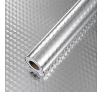 Ambiance Sticker Rouleau Adhésif au Mètre - Autocollants Revêtement Adhésif Cuisine, Meubles et Salle de Bain Aluminium - H60 cm x L9 m