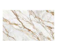 Ambiance Sticker Rouleau Revêtement Adhésif Sol Rouleau Adhésif Protection Anti-Dérapant Marbre Blanc Cassé Brun - H60 x L100 cm
