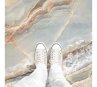 Ambiance Sticker Sol Carreaux de Ciment Azulejos avec Laminat de Protection Plastique Anti-Dérapant | Mabre Pierre Naturelle Sol Résistant à l'eau - Sticker Carrelage Adhésif pour Sol - 20 x 20 cm