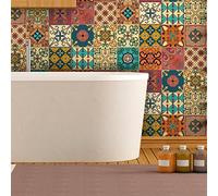 Ambiance Stickers Muraux, Multicolore, Lot de 16, 10x10 cm
