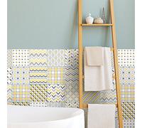 Ambiance Stickers Muraux, Multicolore, Lot de 24, 10x10 cm