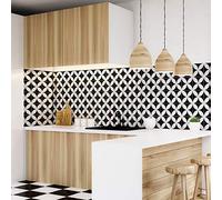 Ambiance Stickers Muraux, Noir et blanc, Lot de 30, 20x20 cm