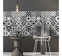 Ambiance Stickers Muraux, Scandinave Glasgow, Lot de 30, 20x20 cm