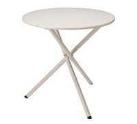 AMBIANCE Table de jardin ronde en métal 48 x 48 cm crème KO-X59000110