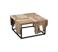 Ambiance Teck Table d'Appoint 65x65x35cm Canapé Salon Chambre Maison Intérieur