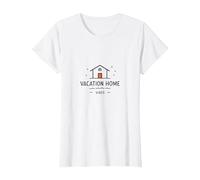 Ambiances de Maison de Vacances : Icône Cozy Retreat T-Shirt, Femme, Blanc, S