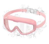 Ambienden Lunette Piscine Enfant, Anti-Buée UV, Vision Large, Réglage 1 Bouton, Joint Silicone, Lunettes de Natation 3-12 Ans Unisexe, Pink