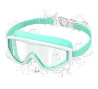 Ambienden Lunette Piscine Enfant, Anti-Buée UV, Vision Large, Réglage 1 Bouton, Joint Silicone, Lunettes de Natation 3-12 Ans Unisexe, GR2WH