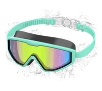 Ambienden Lunette Piscine Enfant, Anti-Buée UV, Vision Large, Réglage 1 Bouton, Joint Silicone, Lunettes de Natation 3-12 Ans Unisexe, GRBK