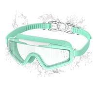 Ambienden Lunette Piscine Enfant, Anti-Buée & UV, Vision Panoramique, Réglage Rapide, Joint Silicone, Lunettes de Natation Unisexe 3-14 Ans, T-GN