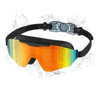 Ambienden Lunette Piscine Enfant, Anti-Buée & UV, Vision Panoramique, Réglage Rapide, Joint Silicone, Lunettes de Natation Unisexe 3-14 Ans, DD-ORBK
