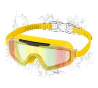 Ambienden Lunette Piscine Enfant, Anti-Buée & UV, Vision Panoramique, Réglage Rapide, Joint Silicone, Lunettes de Natation Unisexe 3-14 Ans, DD-YL
