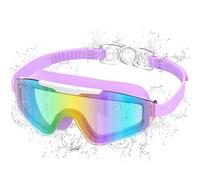 Ambienden Lunette Piscine Enfant, Anti-Buée & UV, Vision Panoramique, Réglage Rapide, Joint Silicone, Lunettes de Natation Unisexe 3-14 Ans, Purple
