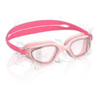 Ambienden Lunette Piscine Enfant, HD 180° Grand Angle Lunettes de Natation pour 3-14 Ans, Anti-Buée, Protection UV, Ajustement Rapide, Joint en Silicone, Lunette de Piscine Unisexes, T-Pink